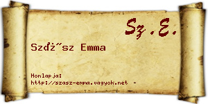 Szász Emma névjegykártya