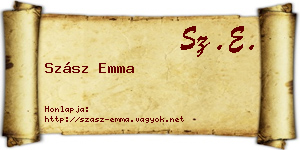 Szász Emma névjegykártya